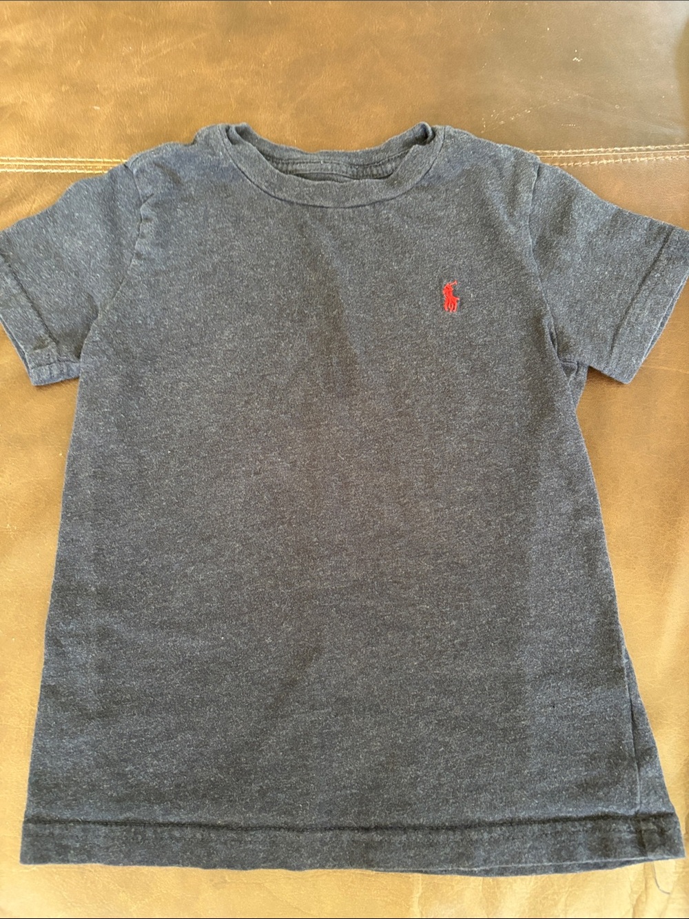 Ralph Lauren Kids Navy Crewneck Tee with Red Pony